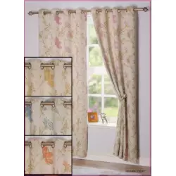 Holland Azure Interlined Eyelet Curtains