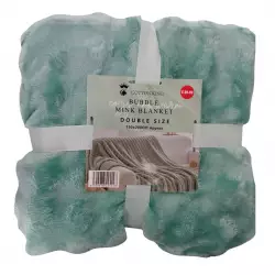 Mint Bubble Mink Blanket 150 cm x 200 cm Double