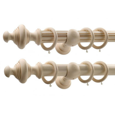 LeRoyale 50mm Complete Queen Antique Cream Smooth Reeded