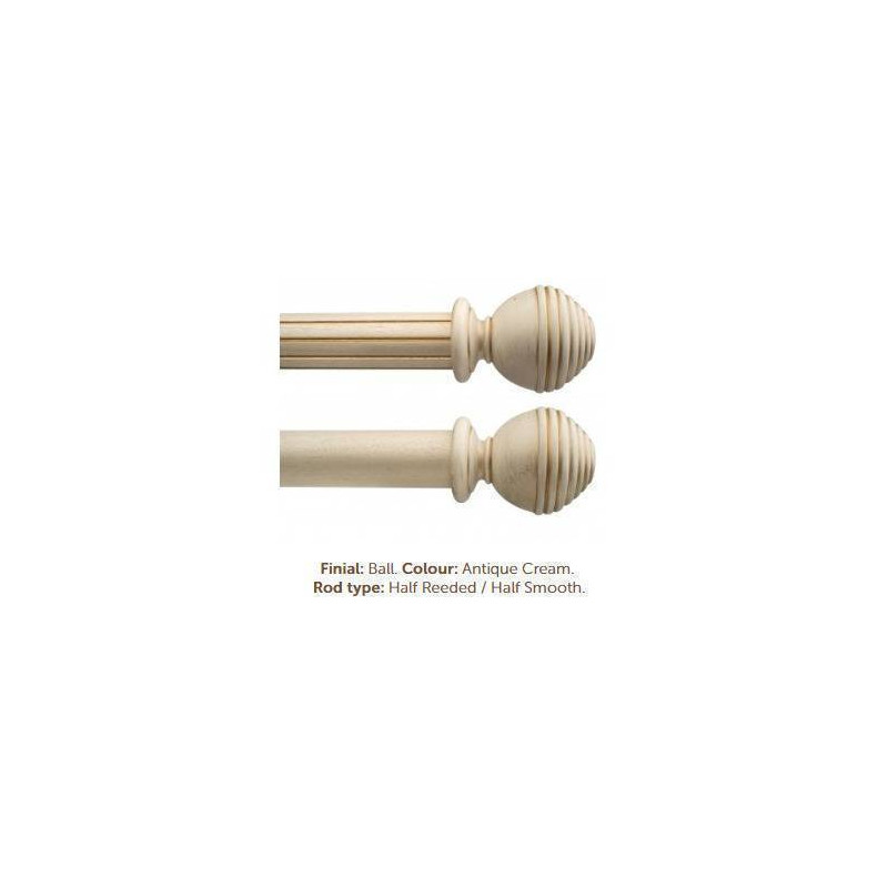 Milan 50mm Antique Cream with Smooth/Reeded Finish