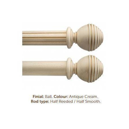 Milan 50mm Antique Cream with Smooth/Reeded Finish