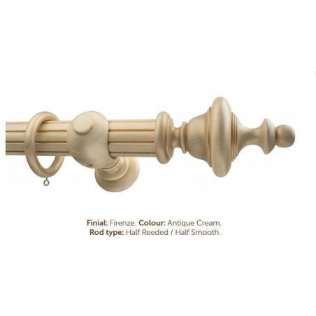 Milan 50mm Firenze Collection Antique Cream with Smooth/Reeded Finish