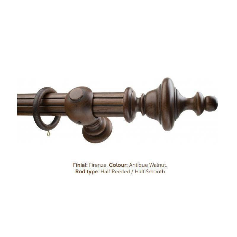 Milan 50mm Firenze Antique Walnut with Smooth/Reeded Finish