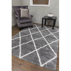 Fantasy Shaggy Trellis Dark Grey