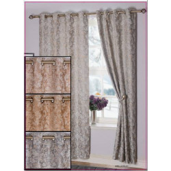 Abel Salmon Gold Eyelet Curtains
