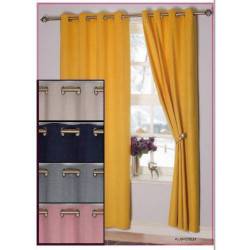 Plush Silver Eyelet Curtains
