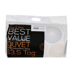 13.5 Tog Cosy & Warm Value Duvet with Hollowfibre Filling