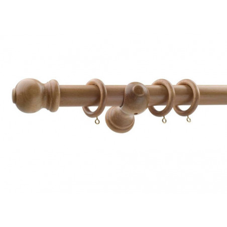 Antique Pine Classic Wooden Curtain Pole 35 mm