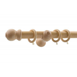 35 mm Natural Wooden Curtain Pole