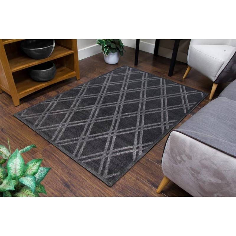 Toscana Trellis Geometric Dark Grey