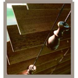 63 mm Slat Pecan Wood Venetian