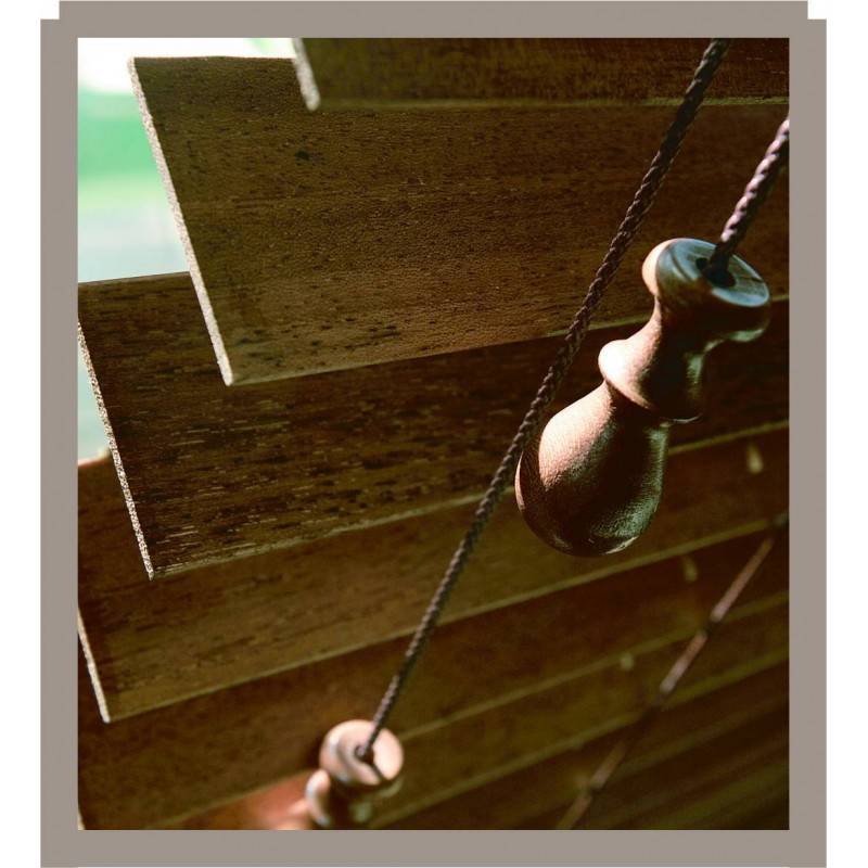 63 mm Slat Pecan Wood Venetian