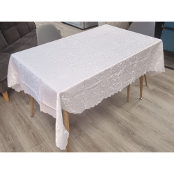 Jacquard Table Cloth White