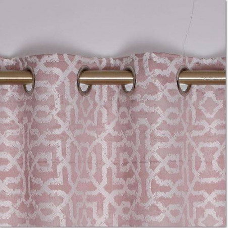 Maze Dusty Pink Eyelet Curtains