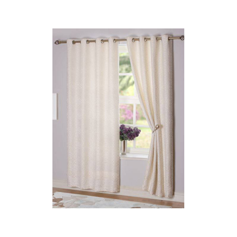 Maze Cream Eyelet Curtains