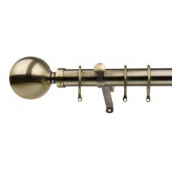 Dynasty Half Reeded 35mm Brushed Steel Ball End