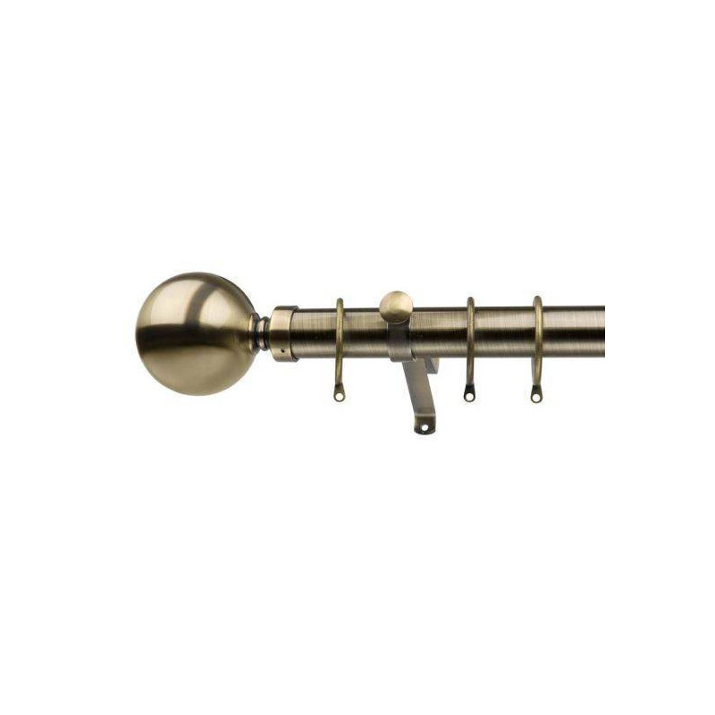 Dynasty Half Reeded 35mm Brushed Steel Ball End
