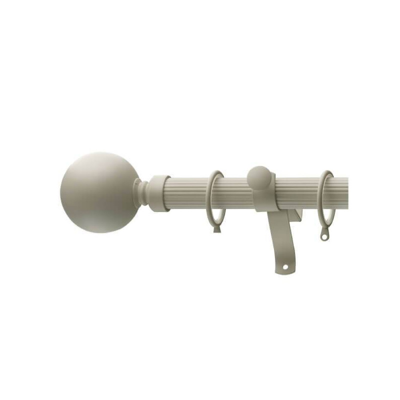 Viscount Half Reeded 28mm Chalk White Ball End