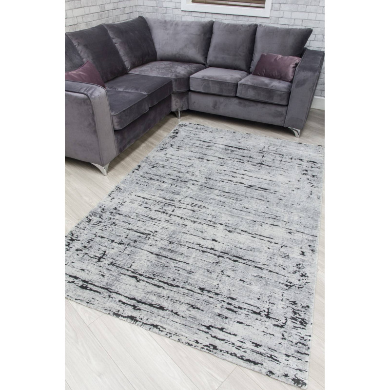 Rococo Crevassi Grey Abstract