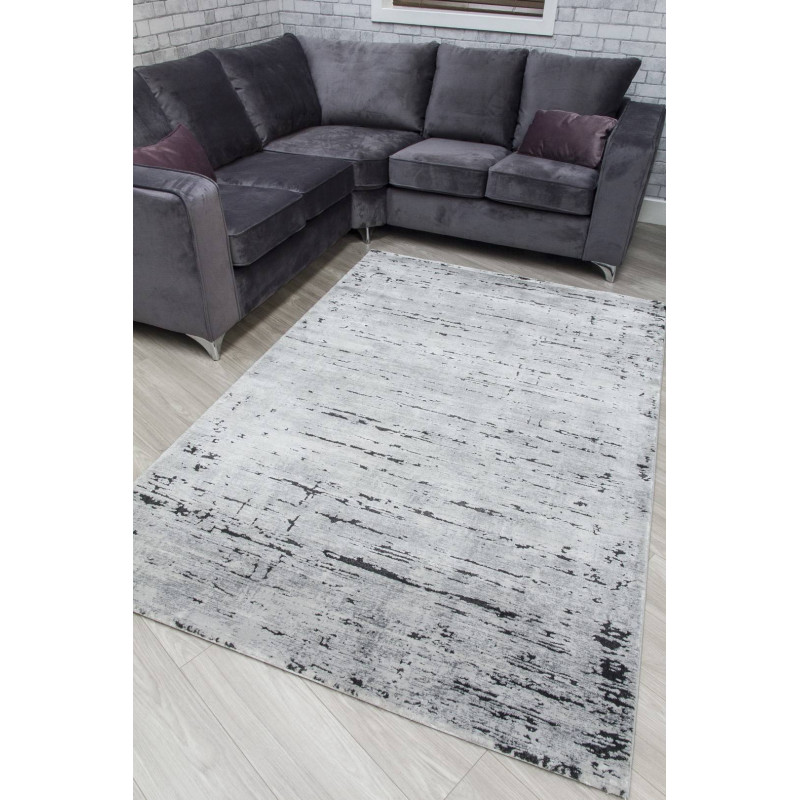 Rococo Crevassi Grey Abstract