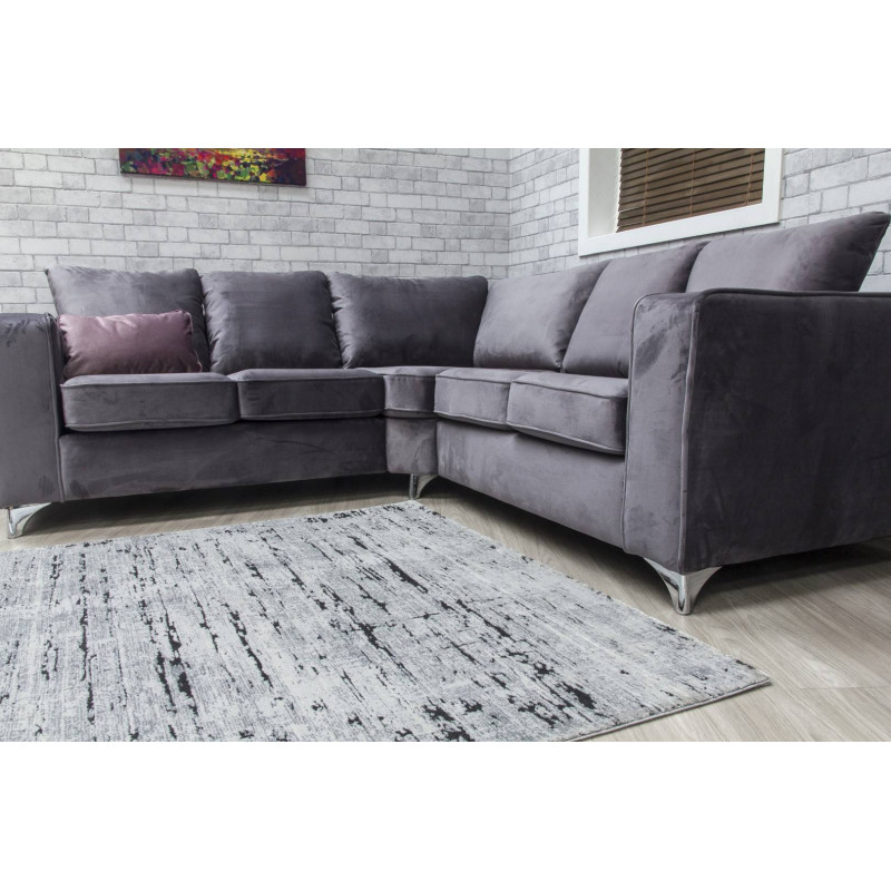 Rococo Crevassi Grey Abstract