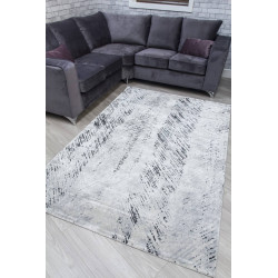 Rococo Feathered Grey Black Abstract