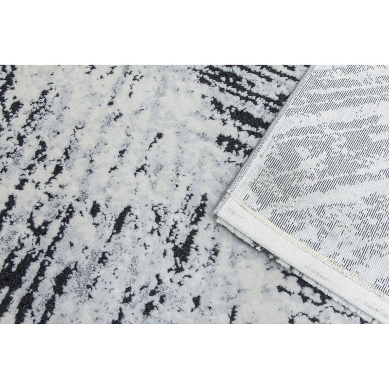 Rococo Feathered Grey Black Abstract