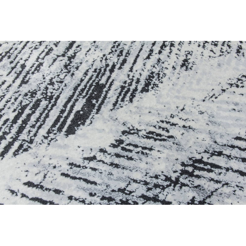 Rococo Feathered Grey Black Abstract