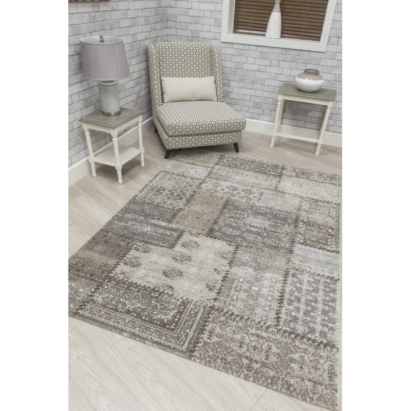 Antika Greige Patchwork