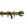 32mm Antique Brass Ball End Extendable Pole