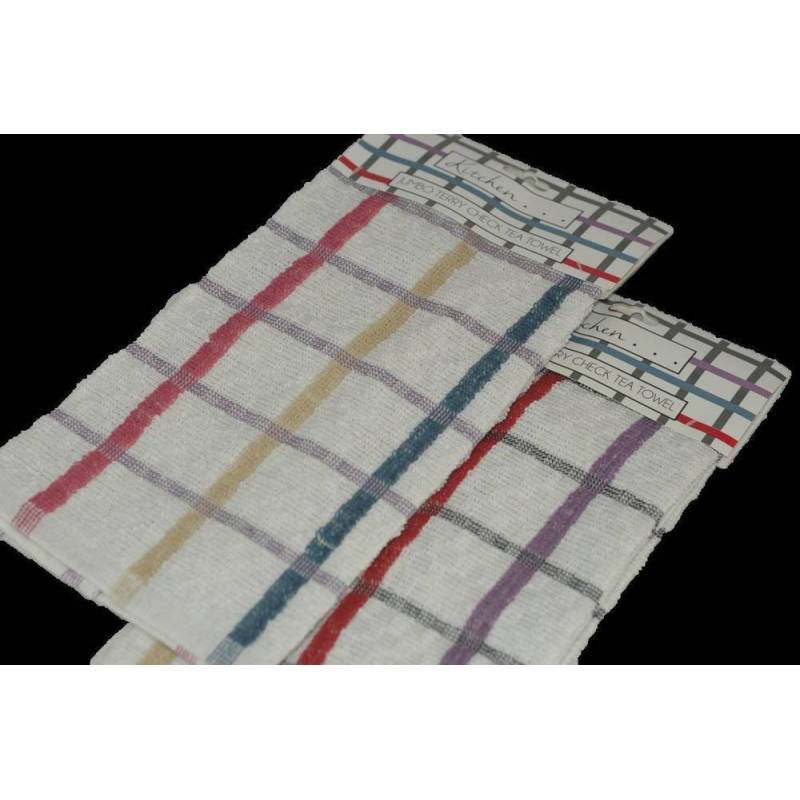 Jumbo Terry Check Tea Towels