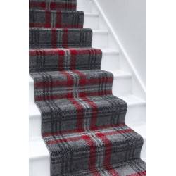 Glendale Grey Red Cut-to-Size Hall / Stair Runner