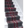 Glendale Grey Red Cut-to-Size Hall / Stair Runner