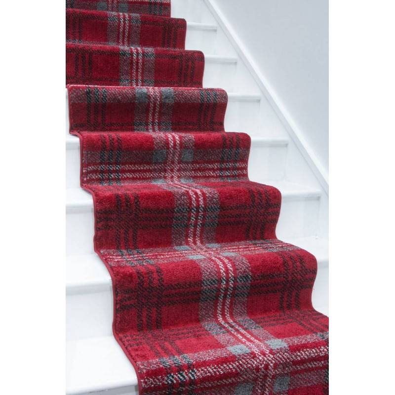 Glendale Red Grey Cut-to-Size Hall / Stair Runner