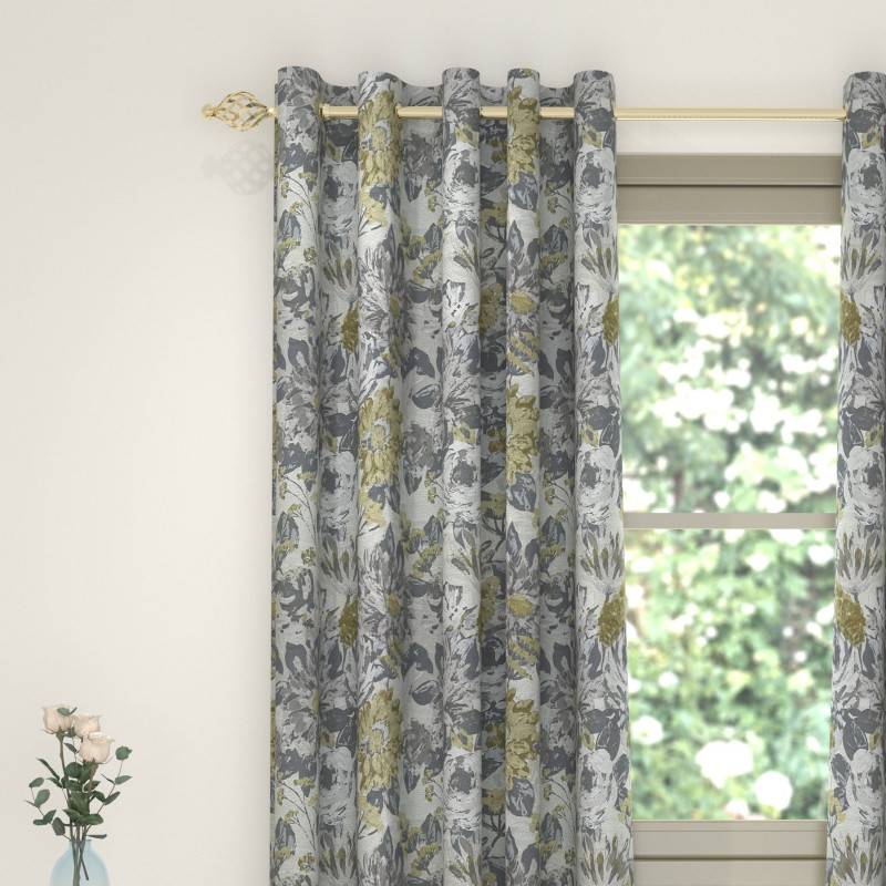Naples Gold Eyelet Curtains