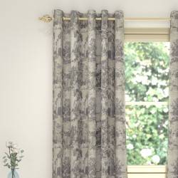 Toile Taupe Eyelet Curtains