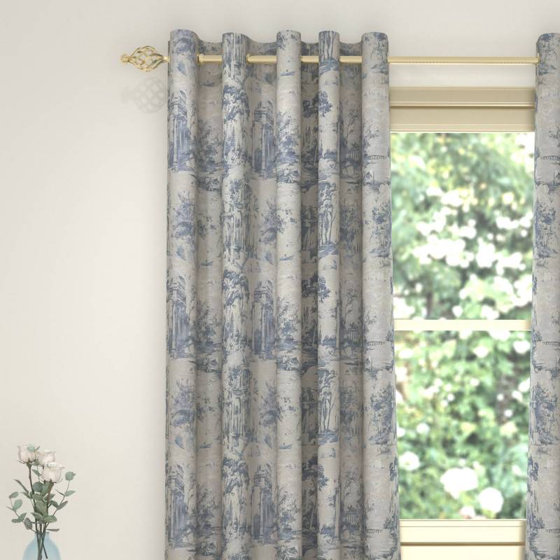 Toile Sky Eyelet Curtains