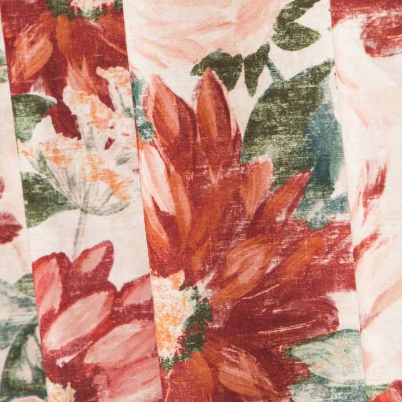 Florabunda Russet Eyelet Curtains