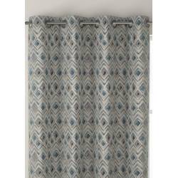 Delta Teal Steel Eyelet Curtains