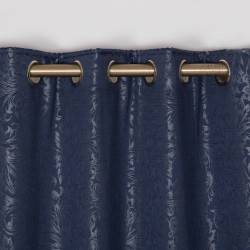 Mia Navy Eyelet Curtains