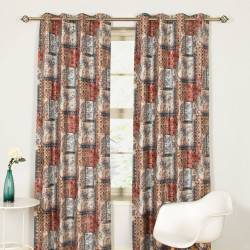 Patchwork Spice Eyelet Curtains