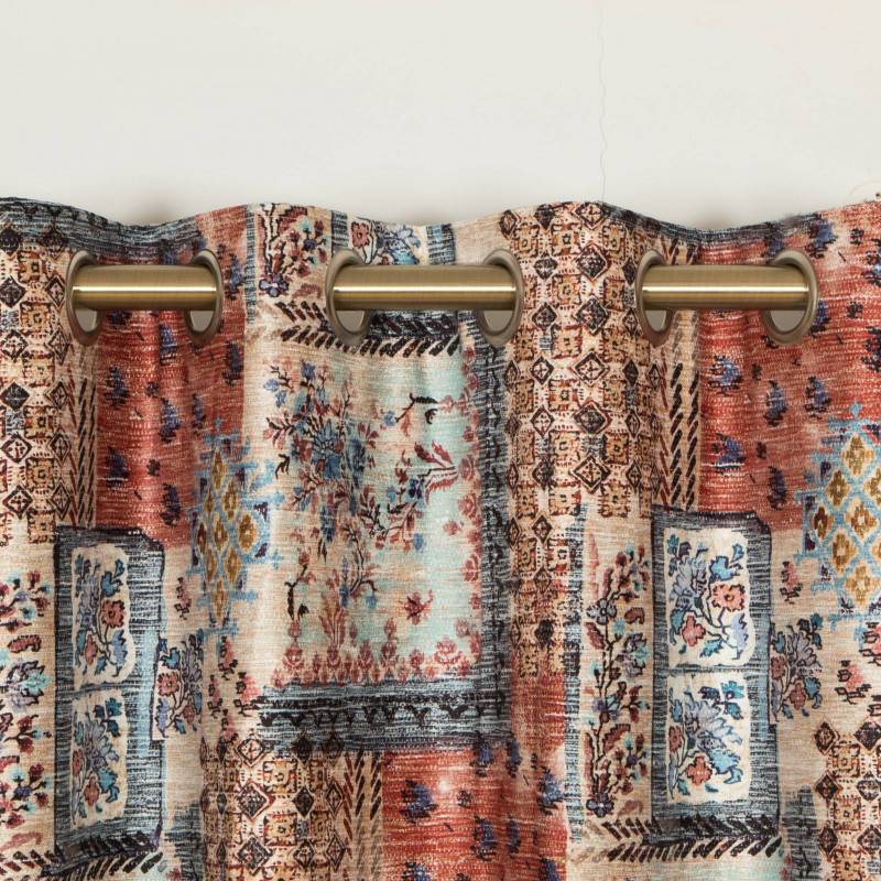 Patchwork Spice Eyelet Curtains