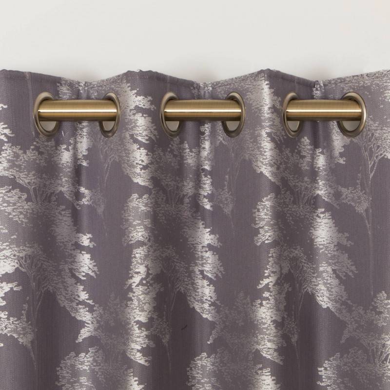 Pinewoods Charcoal Eyelet Curtains