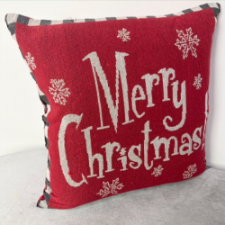 Merry Christmas Red Christmas Cushion